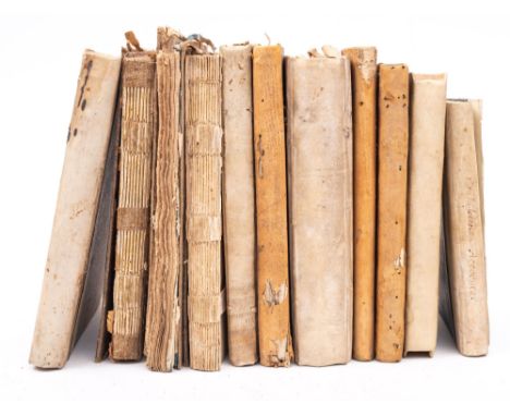 MANUSCRIPT ESTATE ... Eleven rent ledgers, memorandum, and account books, original vellum bindings, also marbled paper covere
