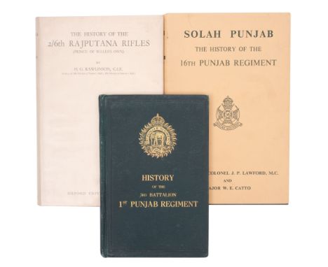 LAWFORD, Ltn-col J.P., and Catto, Mjr W.E., Soloah Punjab, The History of the Sixteenth Punjab Regiment, maps and plates, 8vo