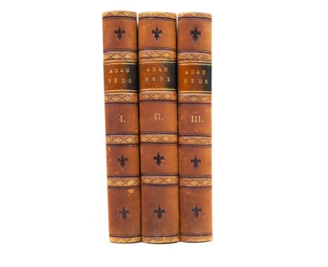 EVANS, Marion (George Eliot), Adam Bede, 3 vols.,half calf, 8vo, first edition, 1849