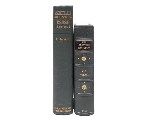 GRIERSON, Major General J.M, Records of the Scottish Volunteer Force, 1859/1908, numerous coloured plates, original cloth, 4t