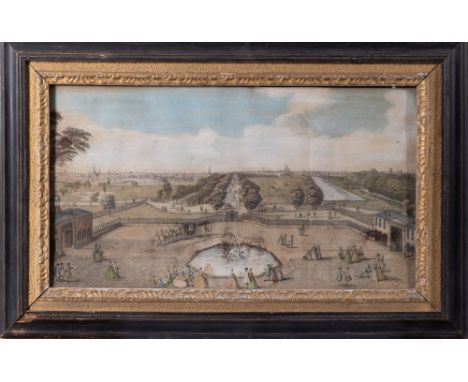 VUE D'OPTIQUE - A set of eleven prints including London and Blenheim, f & g.