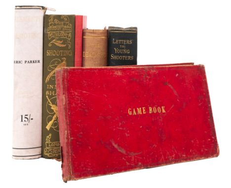 MANUSCRIPT GAME BOOK .... Bayfield Hall, Norfolk, oblong 4to, red morocco, rubbed and wear to rear hinge, 1855 to 1864, With 