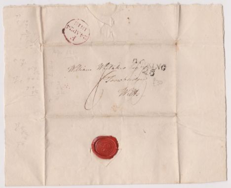 Great Britain 1816 Postal History - E.L. Dated 23rd April 1816 Dorking posted to Trowbridge-manuscript postal charge - 2 line