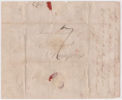 Great Britain 1790 - Postal History Distressed E.L. Dated Jan 10th 1790 posted to Dumfries-Manuscript (7 block double ring JA