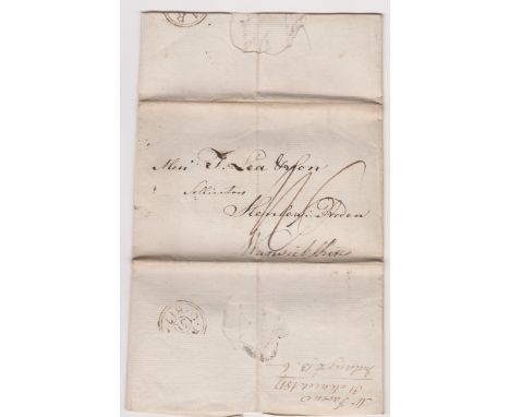 Great Britain 1817 Postal History - E.L. Dated 31st March 1817 London posted to Henley in Arden-manuscript 1/6-double ring MR