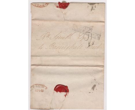 Great Britain 1830-Postal History-E.L. dated 8 March 1830 Charing Cross posted within London-manuscript 2 - T.P Charing Cross
