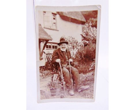 POSTCARDS - SOCIAL HISTORY Approximately 120 real photographic portrait cards, individual and group, including an aged bewhis