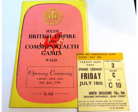 ASSORTED SPORTING PROGRAMMES & SHIPPING LINE EPHEMERA comprising five British Empire and Commonwealth Games programmes, 1958,