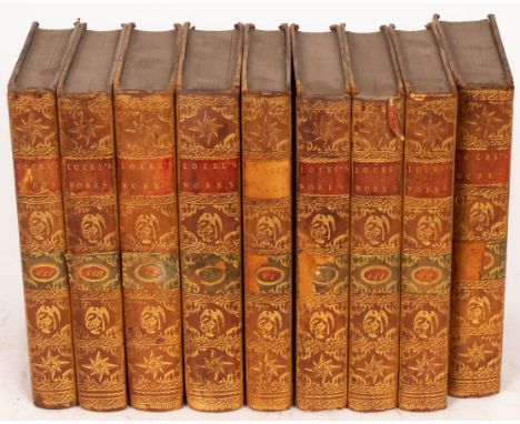 The Works of John Locke, ninth edition, 9 vols, London 1794 CONDITION REPORT: Vol III cracked back lower hingeVol IV cracked 
