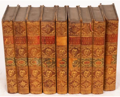 The Works of John Locke, ninth edition, 9 vols, London 1794 CONDITION REPORT: Vol III cracked back lower hingeVol IV cracked 