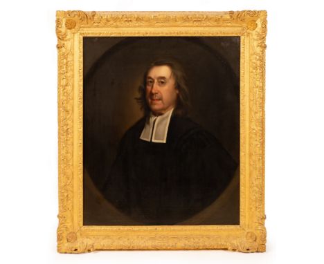 English school, late 17th Century/Portrait of a Cleric/half-length, in feigned oval/oil on canvas, 64.5cm x 61.5cm/see illust