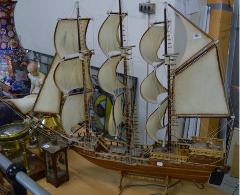 LARGE MODEL SHIP TABLE LAMP