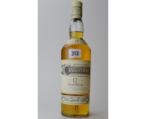 CRAGGANMORE 12 YEARS OLD SINGLE HIGHLAND MALT SCOTCH WHISKY. 70CL, 40%