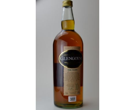 GLENGOYNE 10 YEAR OLD HIGHLAND SINGLE MALT SCOTCH WHISKY, 3 LITRES, 43%