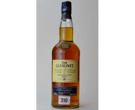 THE GLENLIVET 18 YEARS OLD SINGLE MALT SCOTCH WHISKY, 700ML, 43%