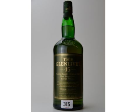 THE GLENLIVET - GEORGE SMITH`S ORIGINAL 1824 PURE SINGLE MALT SCOTCH  WHISKY AGED 15 YEARS, 1 LITRE, 43%
