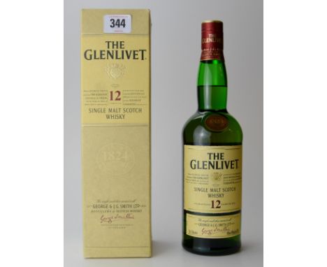 THE GLENLIVET 12 YEAR OLD SINGLE MALT SCOTCH WHISKY, 40% VOL, 700ML, WITH PRESENTATION BOX