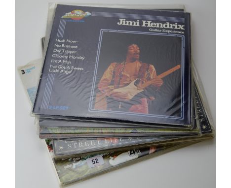 COLLECTION OF 9 VARIOUS LP RECORDS INCLUDING JIMI HENDRIX GUITAR  EXPERIENCE 2 LP SET, ERIC CLAPTON SLOWHAND, BOB DYLAN/THE B