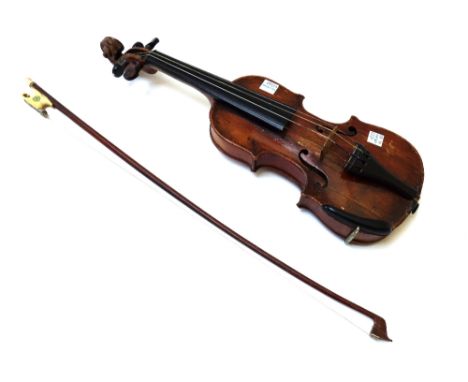 A quantity of metalware collectables, including; a miniature violin and bow, a violin case, two military issue compasses a 'B