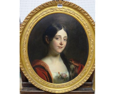 British School (19th century), Portrait of Miss Harriet Ross, sister of Horatio Ross od Rossie, later wife of William Ellice 