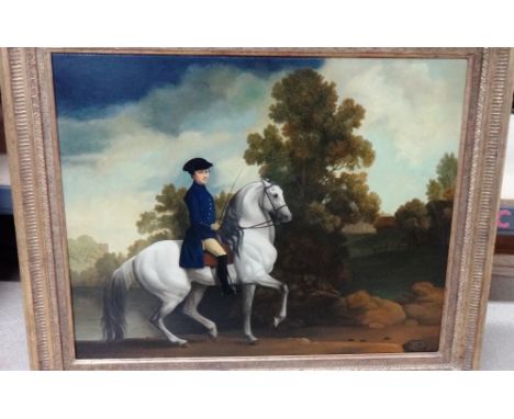 Tim K. Brown, after George Stubbs, Lord Pigot of Patshull, oil on canvas, signed and dated 1994 on reverse, 60cm x 75cm.  Ill