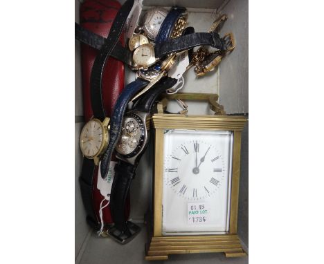 A lady's silver cased and enamelled keyless wind, openfaced fob watch, a gentleman's gilt metal fronted and steel backed Omeg
