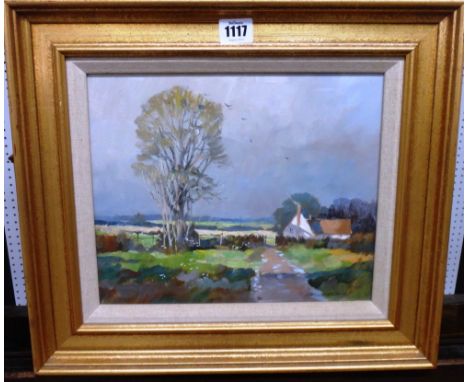 Norman Battershill (1922-2010), Autumn Light, oil on board, signed, 24cm x 29cm.