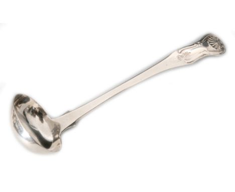 A Scottish provincial silver kings pattern toddy ladle, length 16cm, possibly Tain or Wick circa 1825, John Sellar, triple JS