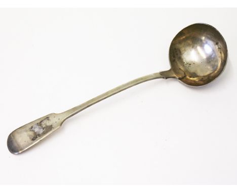 An early Victorian hallmarked silver ladle. L34cm. Wt. 8oz