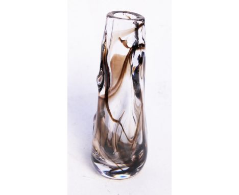 A smoked glass vase. H26cm