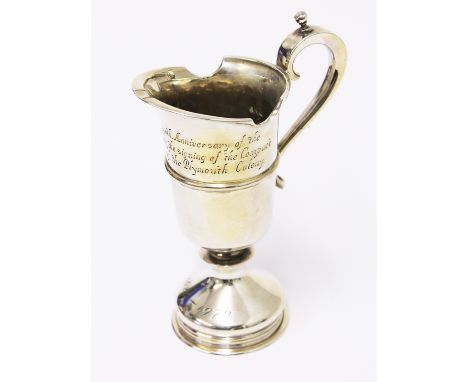 A pedestal jug commemorating the 350th anniversary of the sailing of The Mayflower the signing of the compact and the foundin