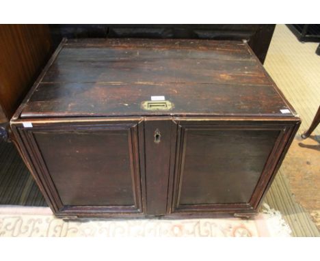 An old stained pine trunk