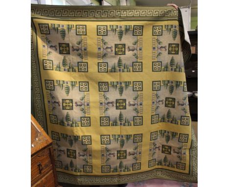 French tapestry woolwork wall hanging It is a machine tapestry, not hand woven. 170cm x 170cm square. Images will follow sepa