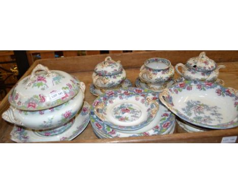 Copeland late Spode Dinner Service, including large soup terrine &amp; base, two sauce terrines (one missing cover, twelve 10