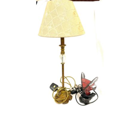 Tiffany style butterfly lamp and 1 other, working order