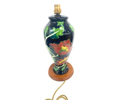 Moorcroft style standard lamp, without shade , working order 