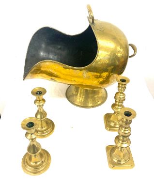 Small Pair of Vintage Brass Candlestick Holders, Peerage England Miniatures  -  Canada