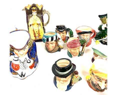 Large selection of assorted Toby Jugs, stamps, Royal Worcester 