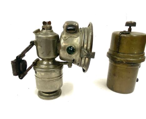 Vintage Pantha bicycle lamp and a vintage minors lamp 