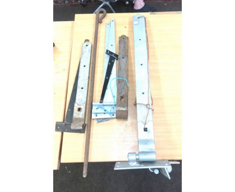 Gate/door hinges largest measures approx 31 inches tall