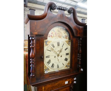 A Victorian mahogany 8 day longcase clock with painted dial marked Scott &amp; Sons, Kendall, height 230cm