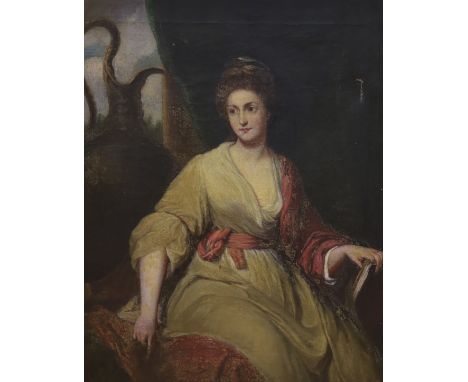 After Reynolds, 19th century oil on canvas, Portrait of Lady Diana Beauclerk, 55 x 43cm
