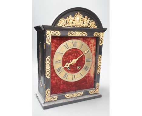 A 19th century replica of a 17th century Religieuse clock, 38cm