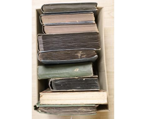 Nine albums of Edwardian and later topographical, portrait etc. postcard albums