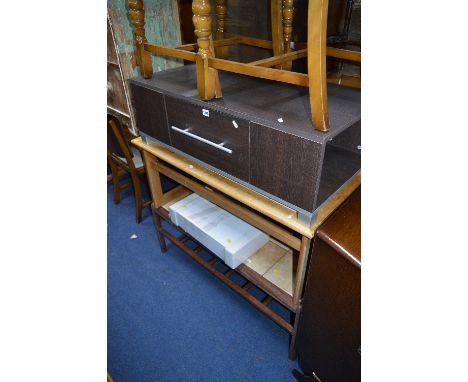 THREE MODERN COFFEE TABLES, a Form floating shelf with drawer and a bentwood stool (4)