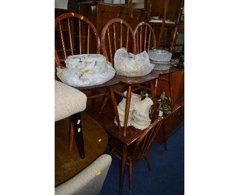 AN ERCOL TABLE, and four chairs (sd) (5)