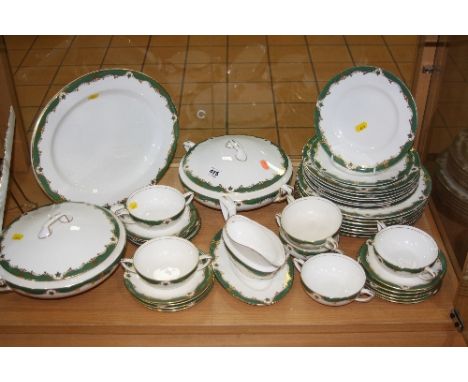 ROYAL WORCESTER 'CONNAUGHT' DINNERWARES, to include two tureens (both with a re-glued handle and one with a re-glued lid), me