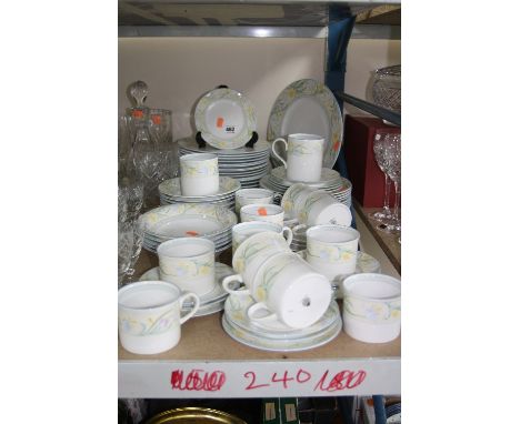 A ROYAL WORCESTER SUMMERFIELD PATTERN DINNER SERVICE, over 70 pieces