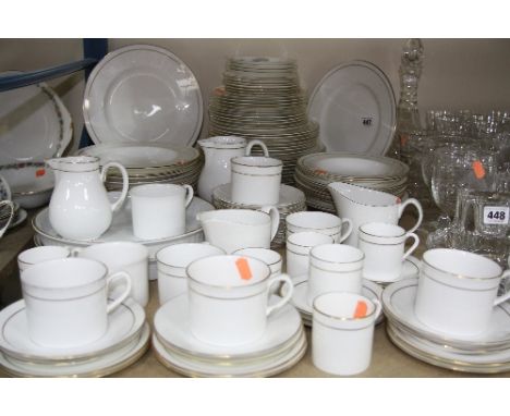 A ROYAL WORCESTER CONTESSA PATTERN DINNER SERVICE, together with a small quantity of Strathmore pattern items, s.d, over 100 