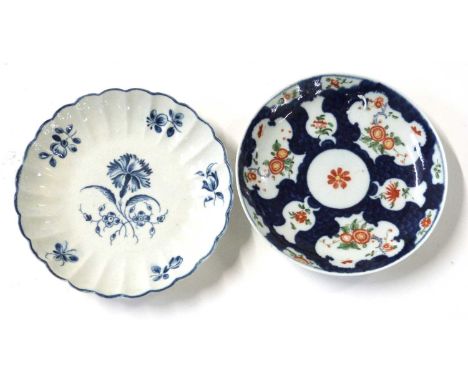 Worcester porcelain plate in the Royal Lily pattern, together with an 18th century coffee can in the same pattern, further Wo